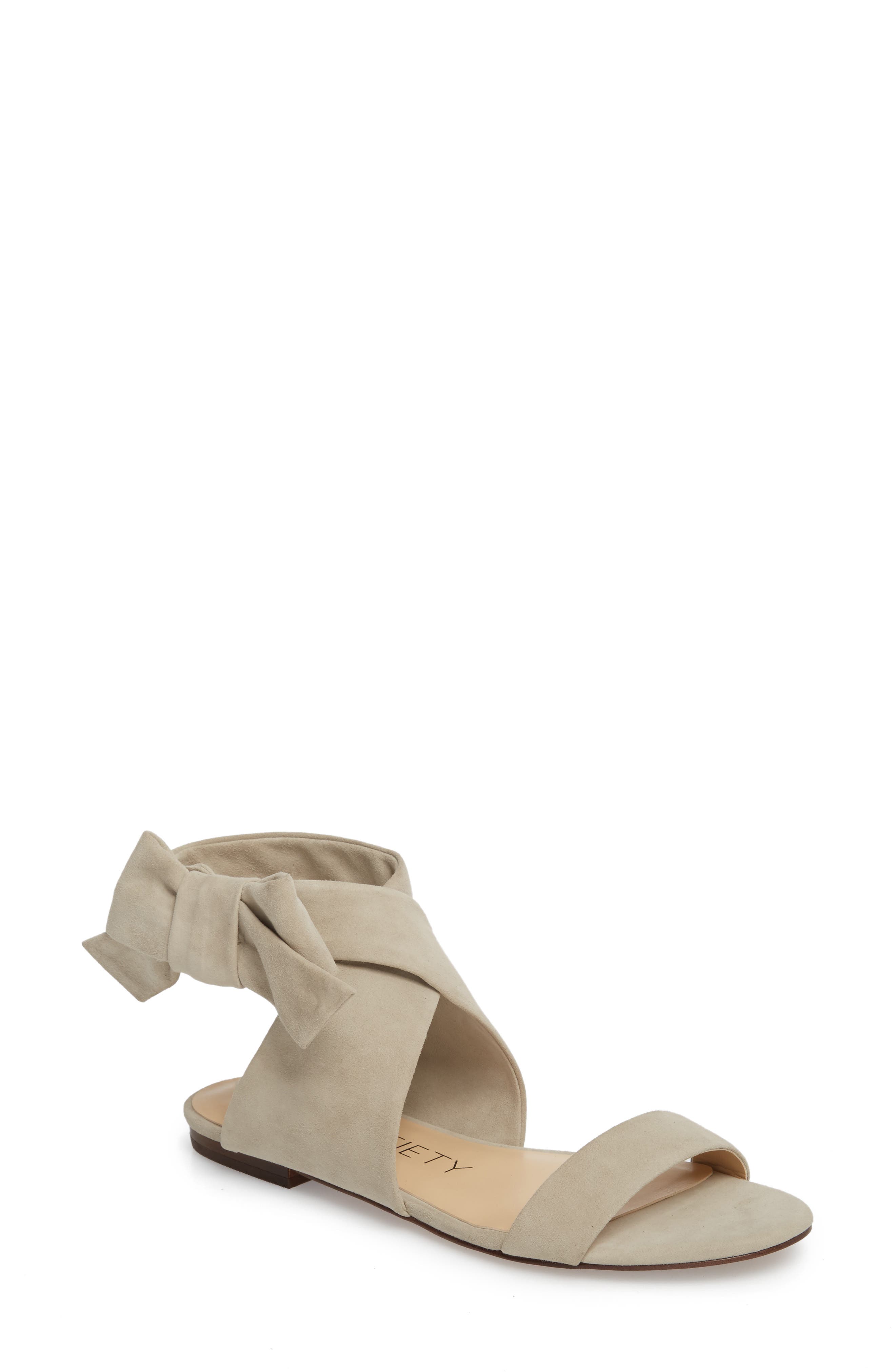 Sole Society Calynda Bow Ankle Wrap Sandal, Main, color, 
