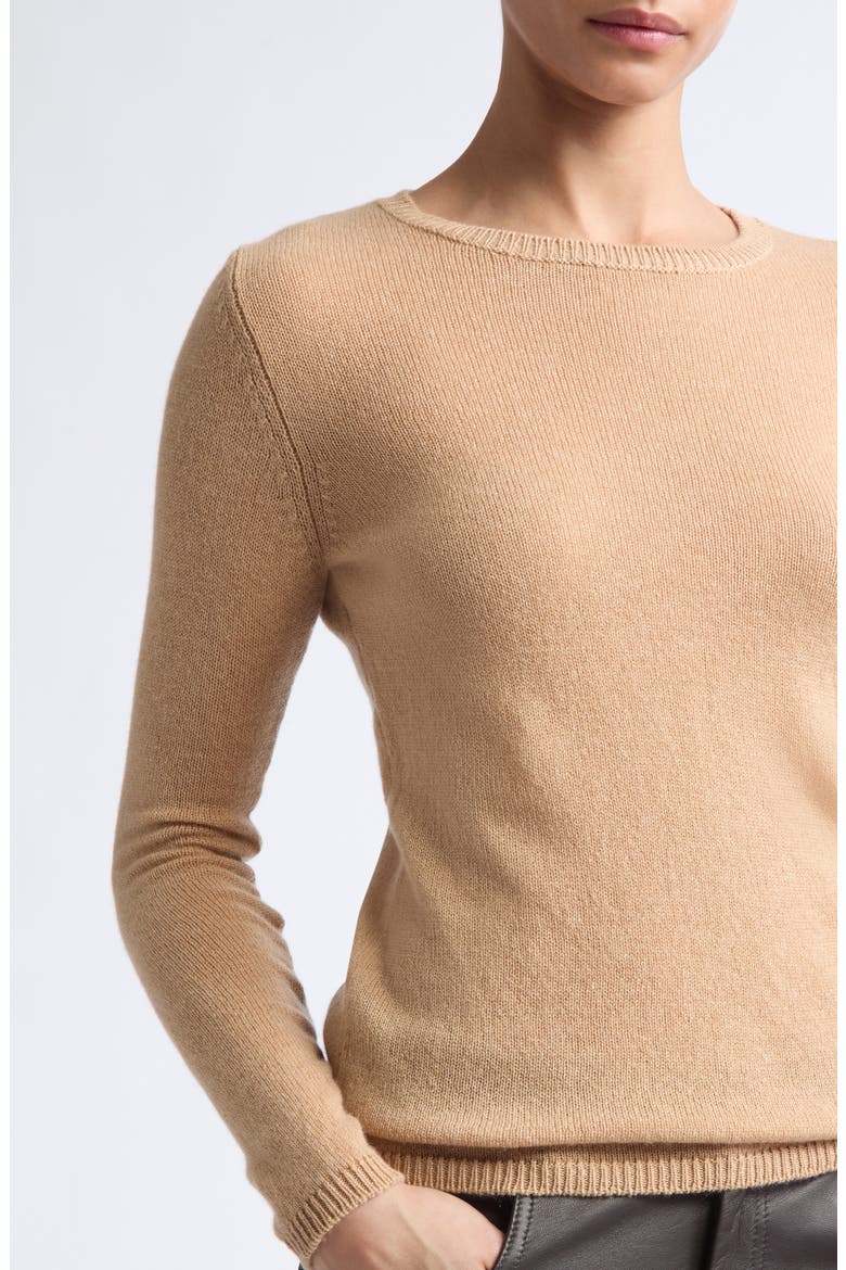 Semisheer Cashmere Crewneck Sweater, Alternate, color, 04NN CAMEL
