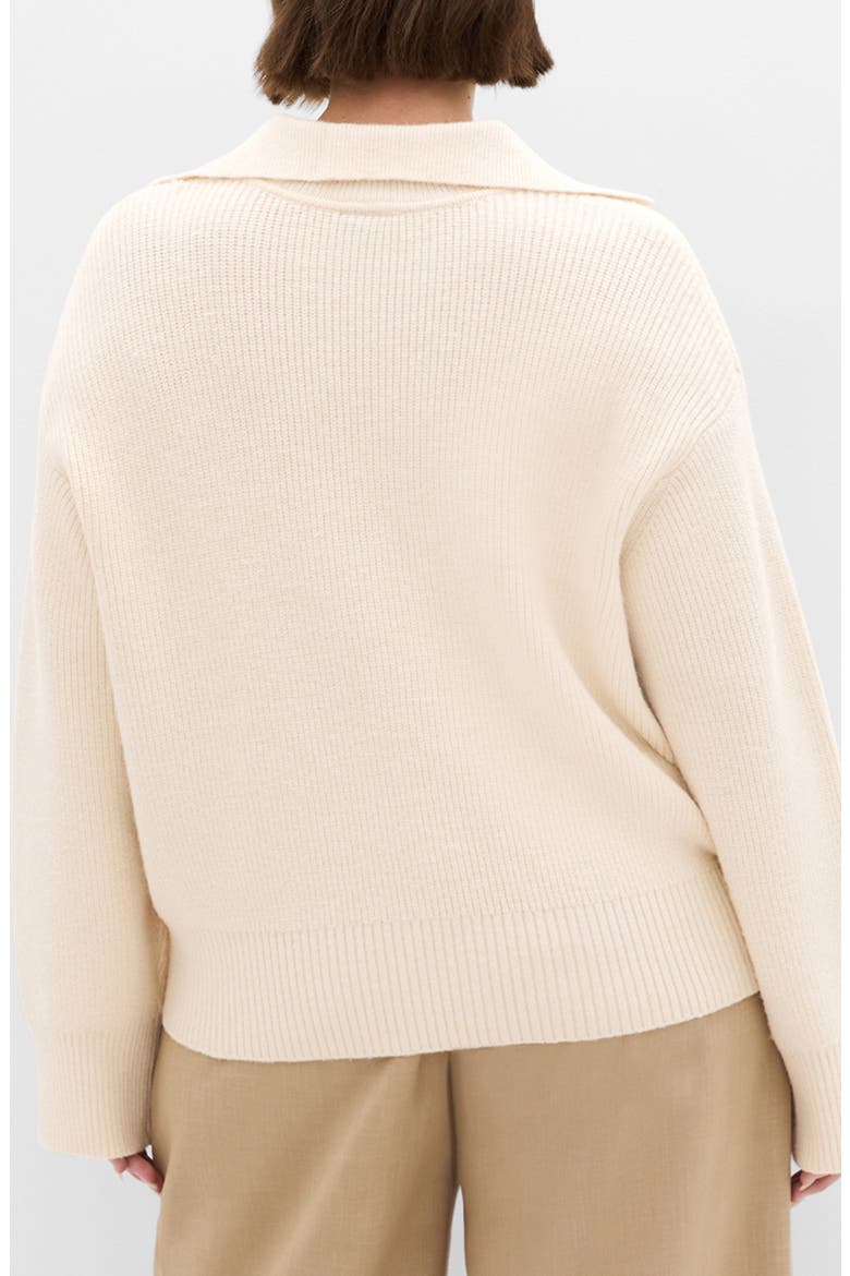 Opal Spread Collar Sweater, Alternate, color, CREAM