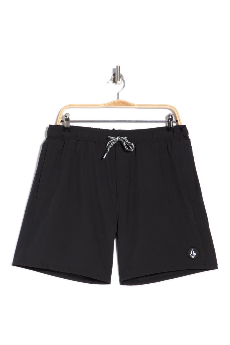Manic Swim Trunks, Alternate, color, BLACK