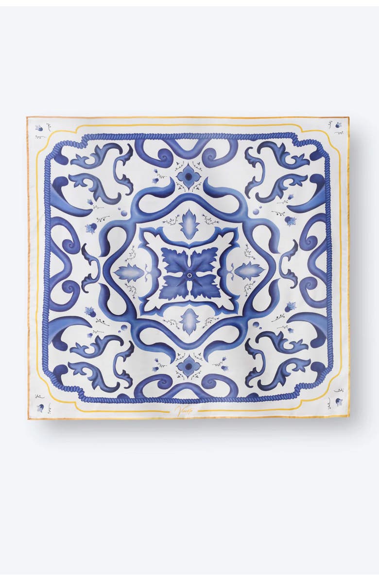 VISCATA Square Scarf, Main, color, Majolica Blue