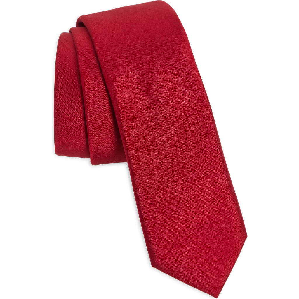 Nordstrom Kids' Ugo Solid Satin Tie In Red