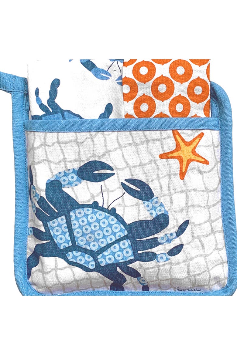 Crab Potholder Gift Set, Alternate, color, Blue