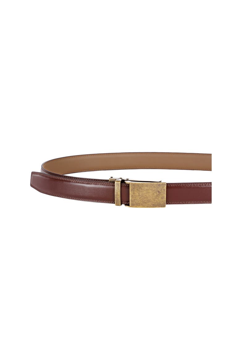 Linxx Leather Ratchet Belt, Alternate, color, Brown