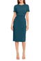 Ruched Short Sleeve Midi Dress