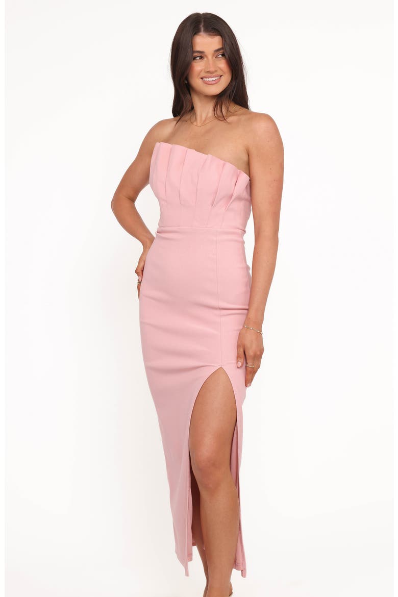 Kinnie Pleated Strapless Maxi Dress, Alternate, color, PINK