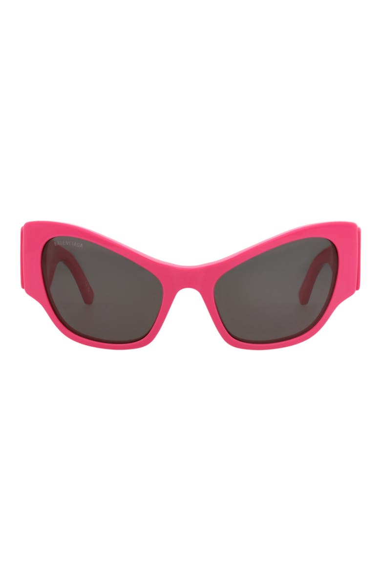 Novelty 52mm Cat Eye Sunglasses, Main, color, FUCHSIA FUCHSIA GREY