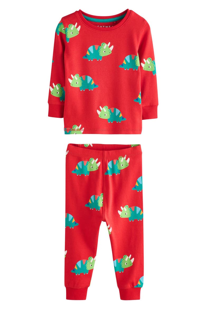 3-Pack Assorted Dino Fitted Two-Piece Stretch Cotton Pajamas, Alternate, color, MULTI