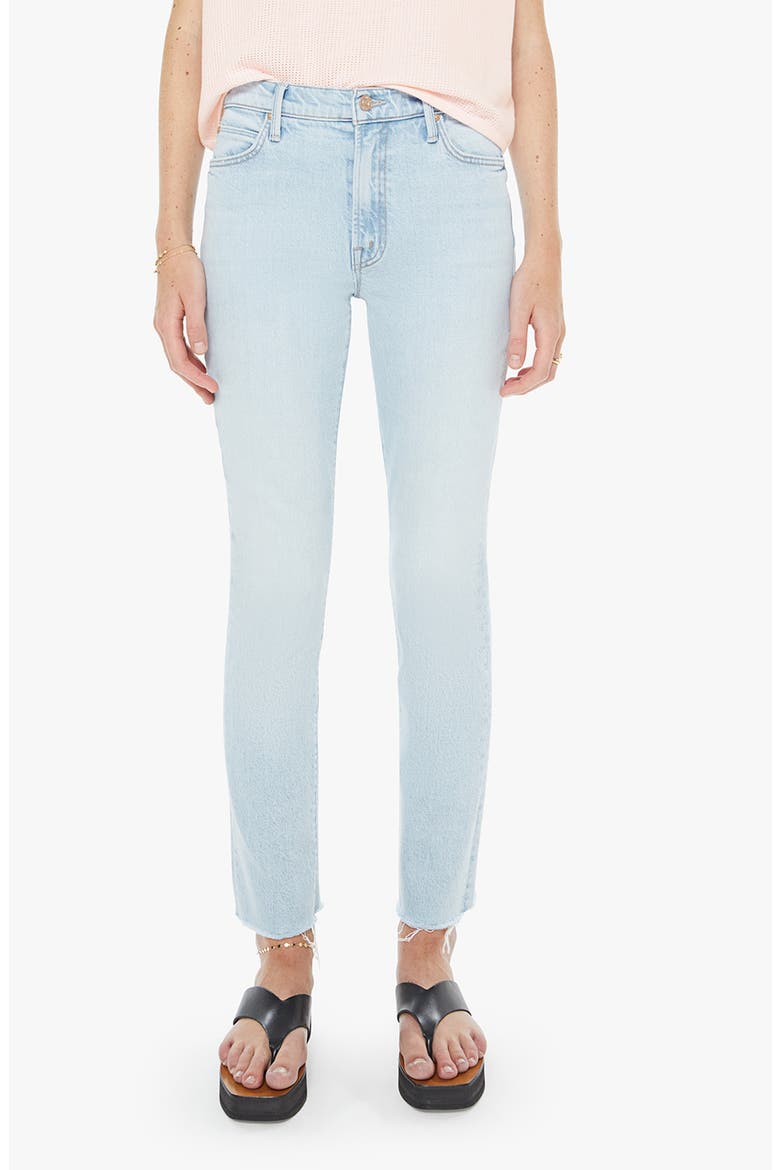 The Rascal High Waist Fray Hem Flood Jeans, Main, color, BRING THE COOLER