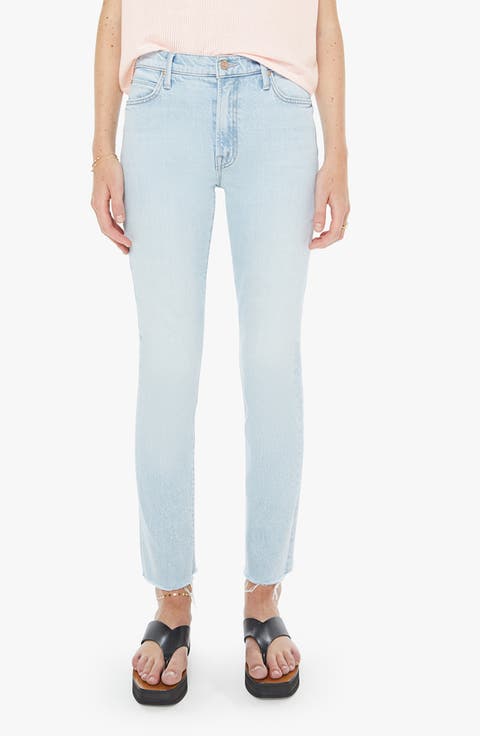 The Rascal High Waist Fray Hem Flood Jeans (Bring the Cooler)