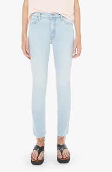 The Rascal High Waist Fray Hem Flood Jeans