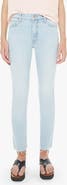 MOTHER The Rascal High Waist Fray Hem Flood Jeans