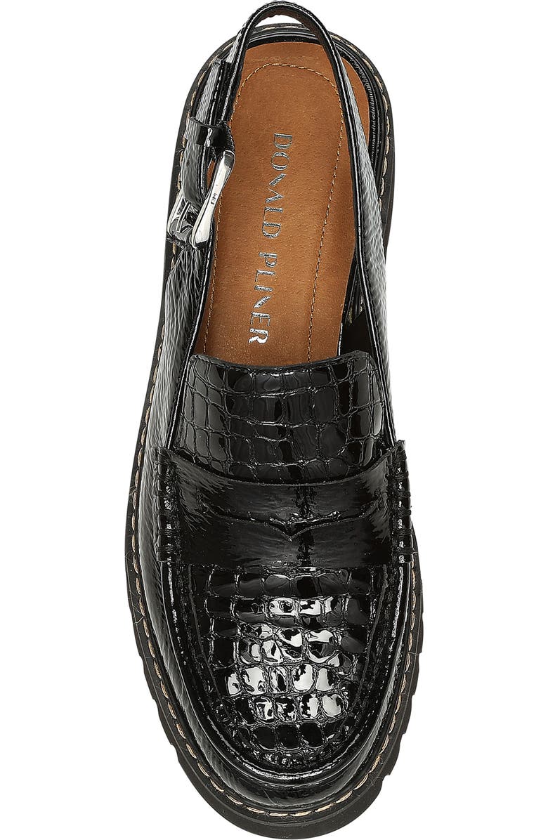 Donald Pliner Halie Slingback Moc Toe Loafer, Alternate, color, Black