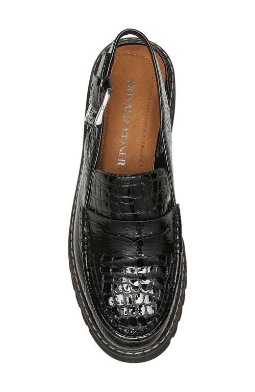 Shop Donald Pliner Halie Slingback Moc Toe Loafer In Black