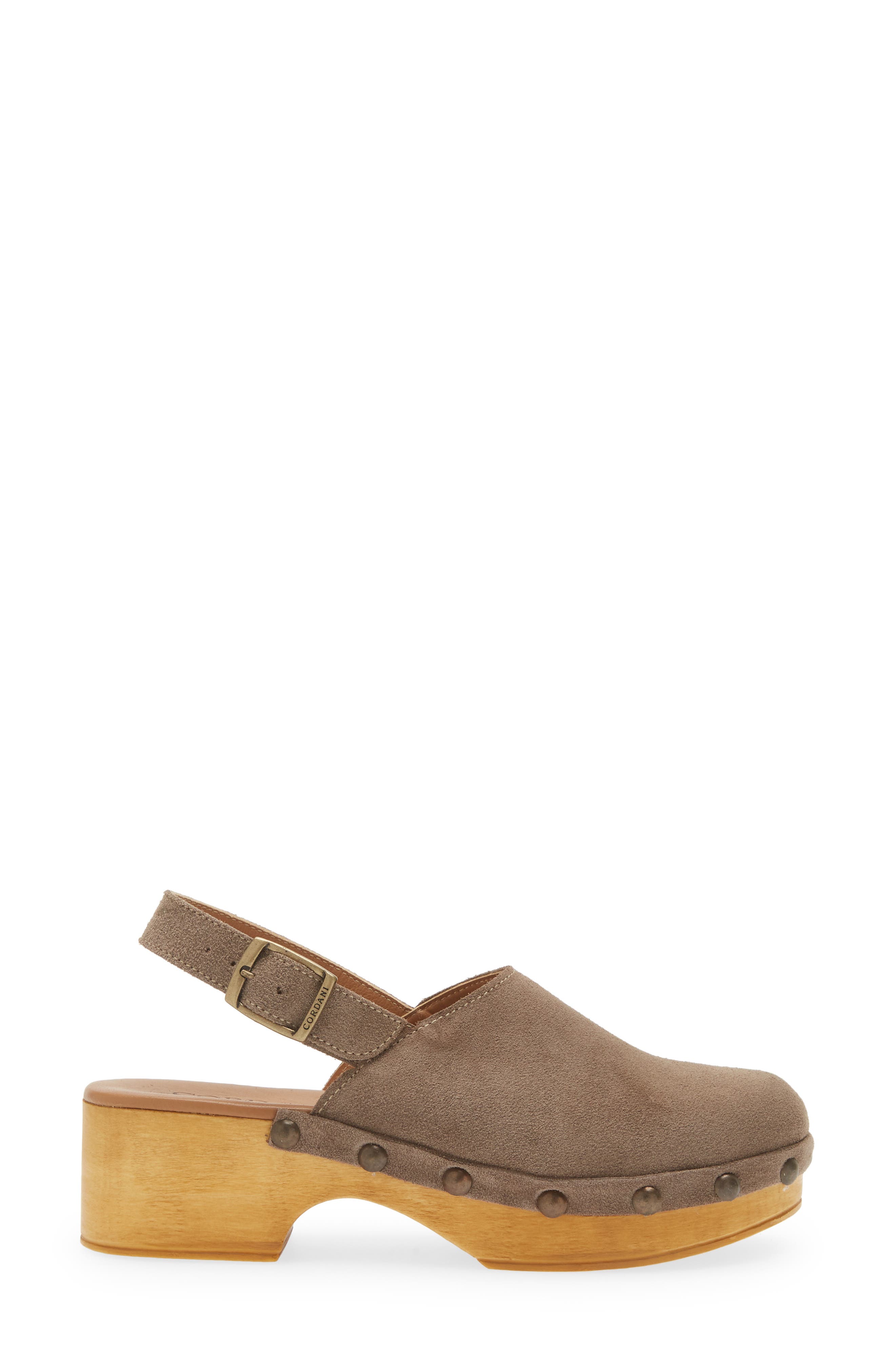 Cordani Wilkes Platform Clog, Alternate, color, Fango Suede