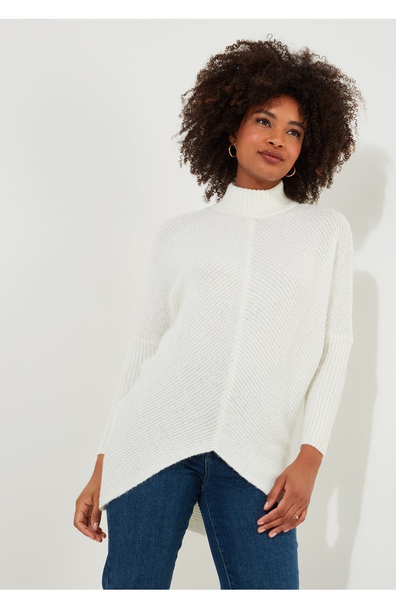 Joe Browns Mockneck Rib Sweater, Main, color, Cream