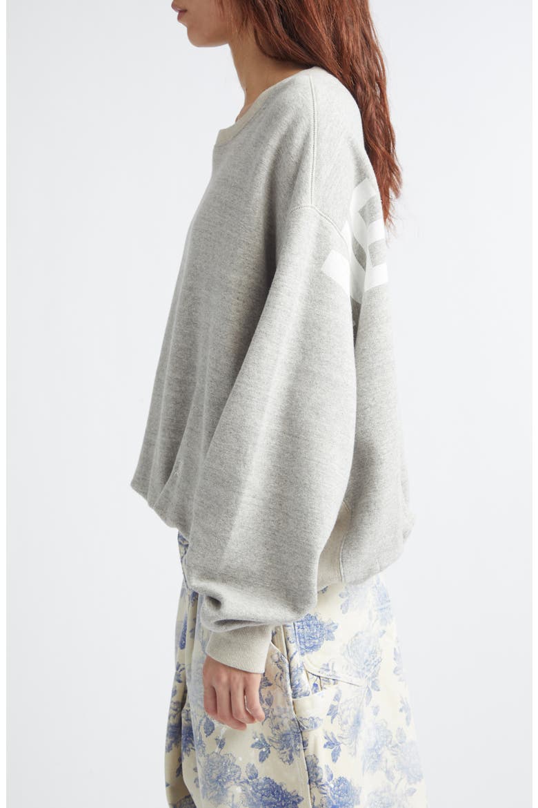 Oversize Balloon New York Crewneck Graphic Sweatshirt, Alternate, color, HEATHER GREY WITH OATMEAL