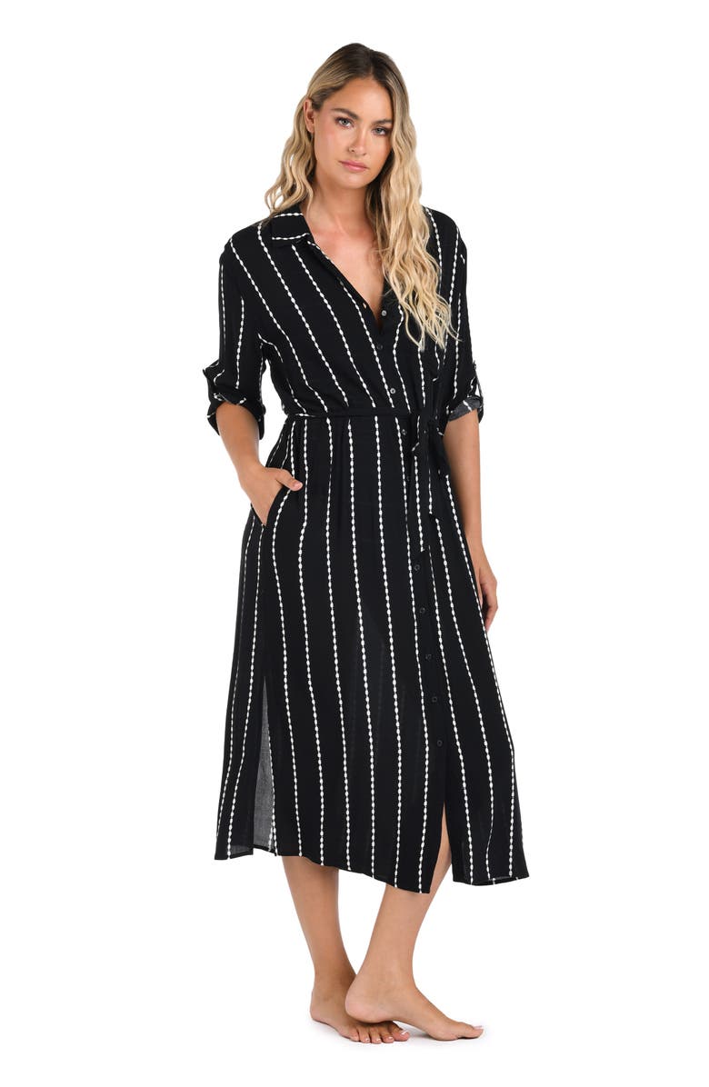 La Blanca City Lights Cover-Up Shirtdress, Alternate, color, 