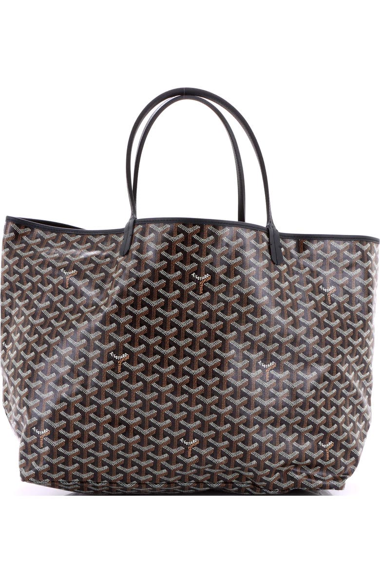 Pre-Owned Goyard Saint Louis Tote Coated Canvas GM, Main, color, Black