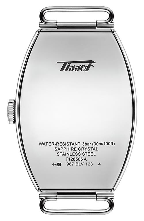 Tissot Heritage Porto Leather Strap Watch, 42.5mm X 31mm In Black/white/silver