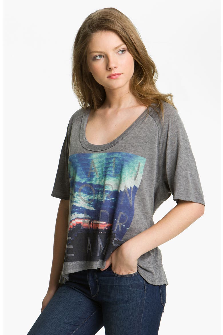 'California Dreams' Graphic Slouchy Tee, Main, color, TRIBLEND GREY