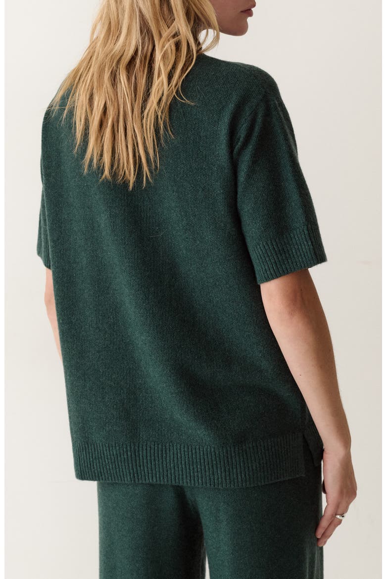 Chalet Short Sleeve Sweater, Alternate, color, PINE