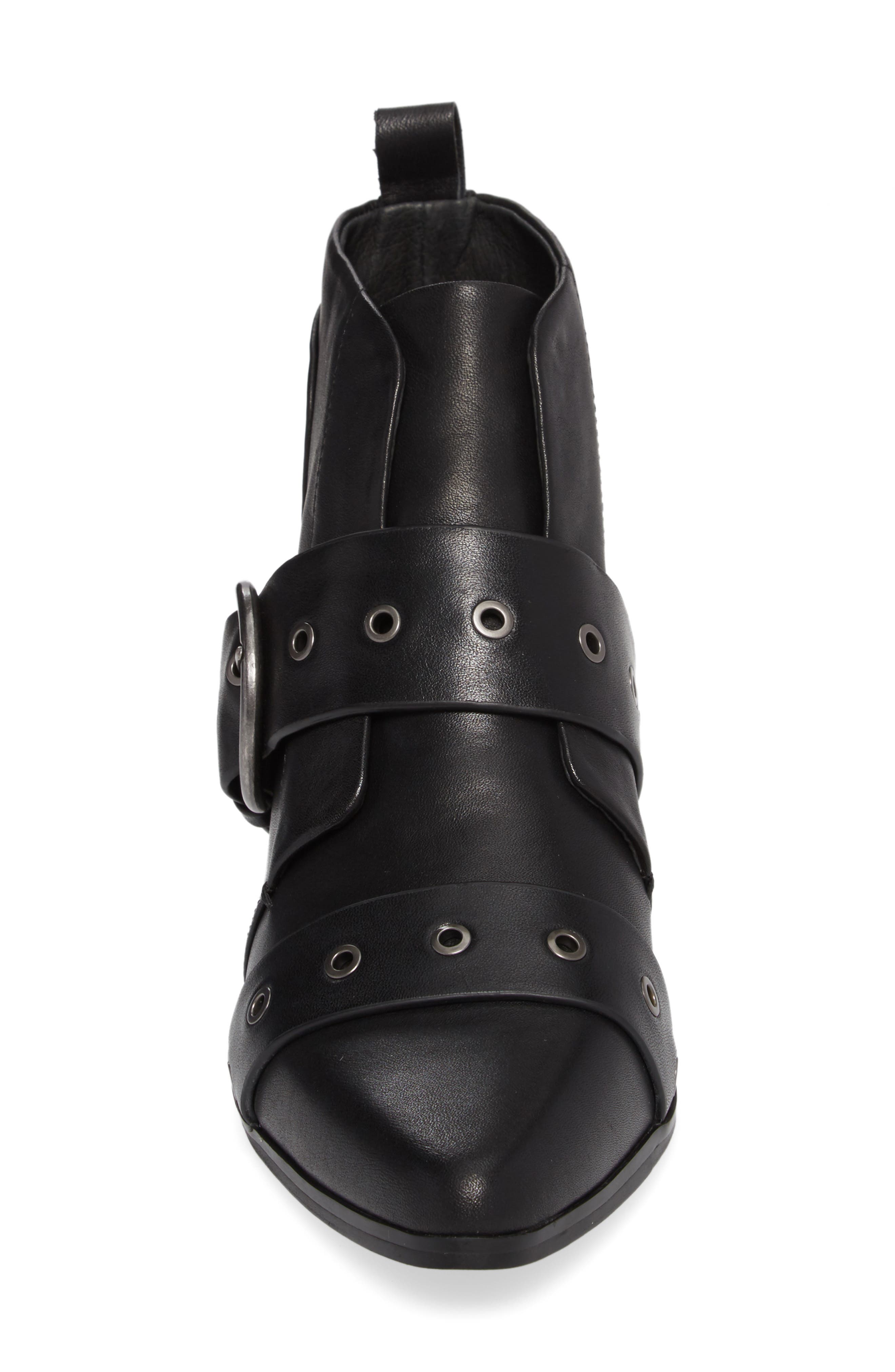 Grey City Buckle Strap Bootie, Alternate, color, 