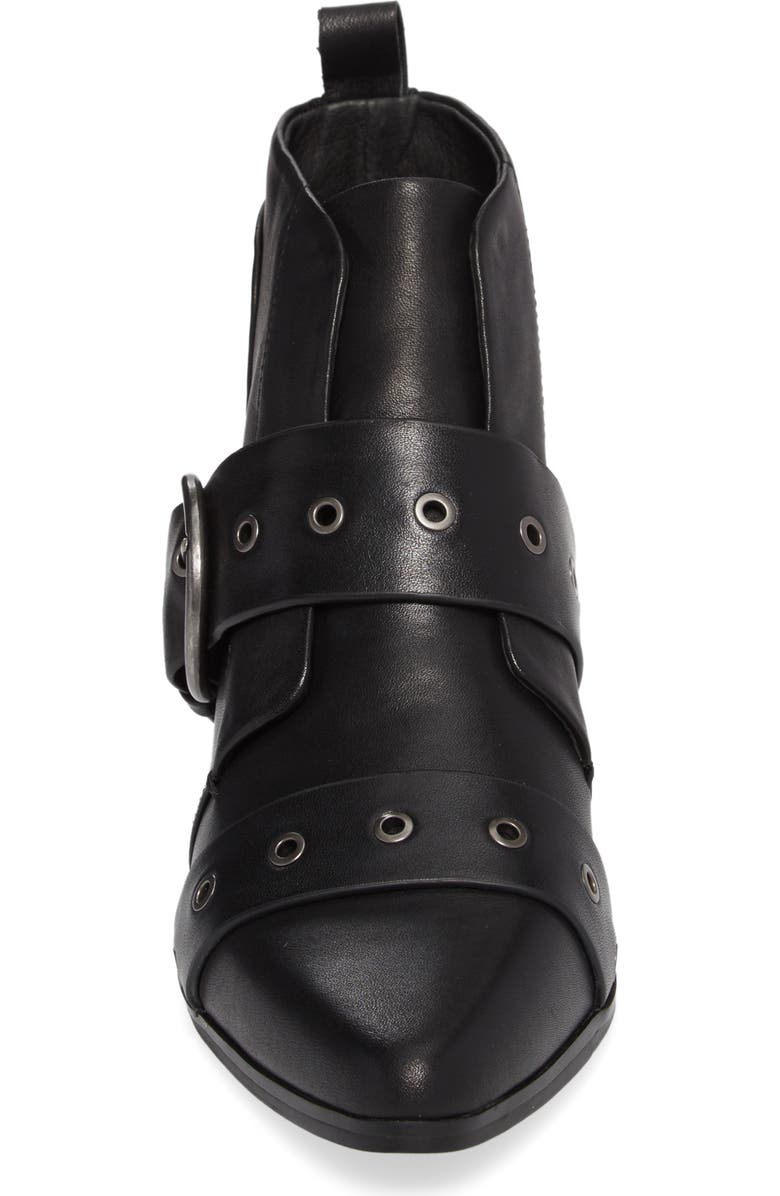Grey City Buckle Strap Bootie, Alternate, color,
