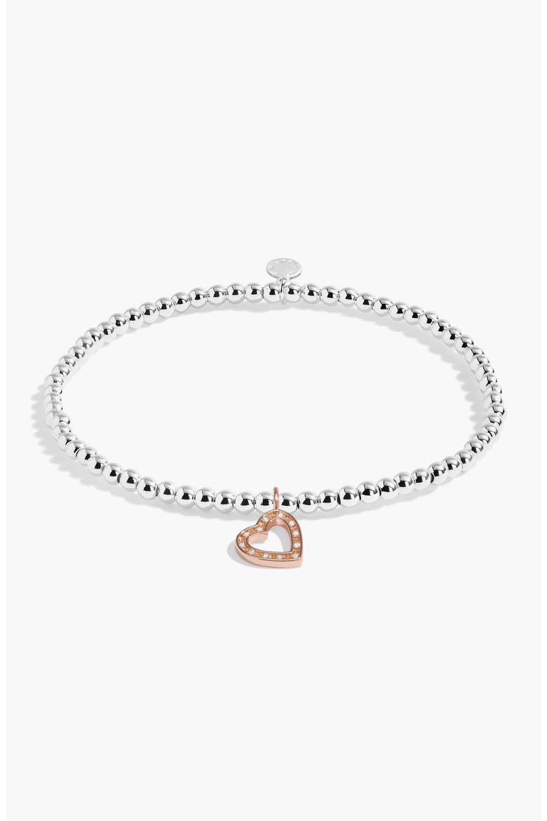 A Little 'Happy Birthday Beautiful' Bracelet In Silver And Rose Gold-Tone Plating, Alternate, color, Metallic Silver