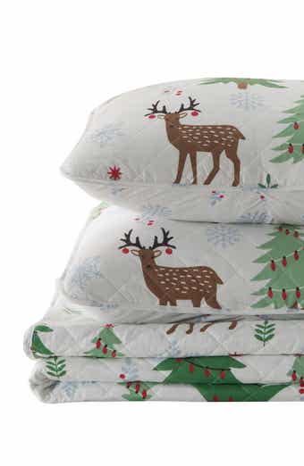 Holiday Theme Reversible Quilt & Sham Set