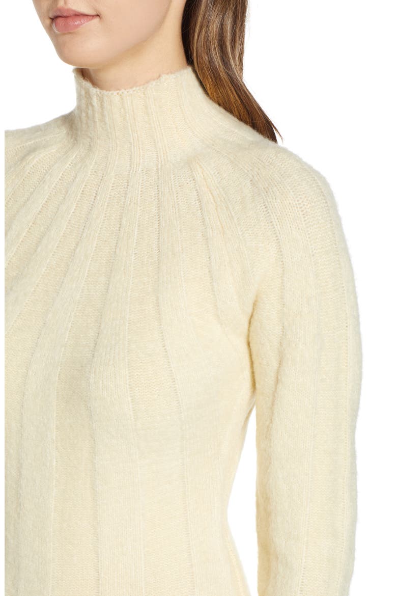 Wide Rib Sweater Dress, Alternate, color, IVORY