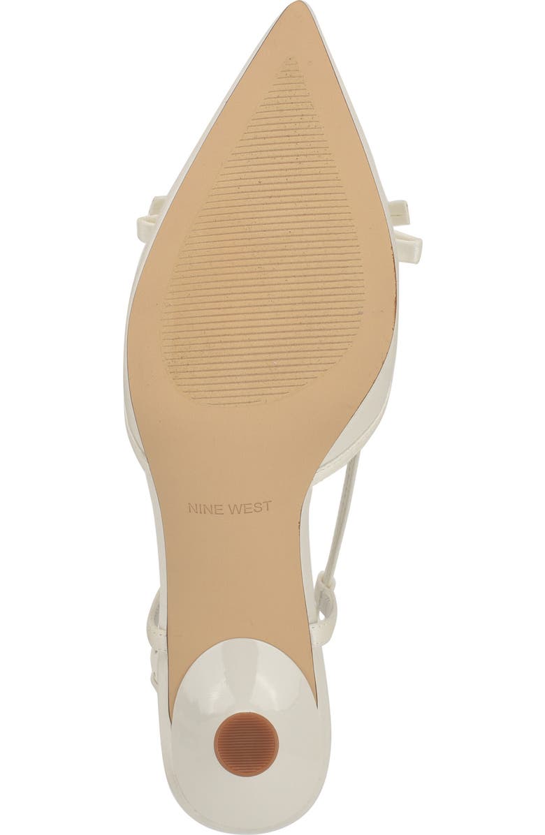 Nine West Reega Slingback Pointed Toe Pump, Alternate, color, White 140