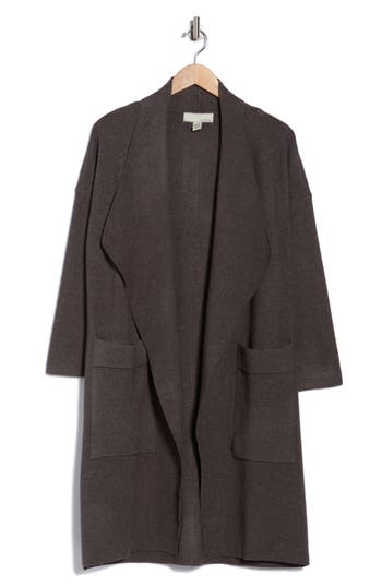 By Design Andrea Open Front Long Cardigan In Brown