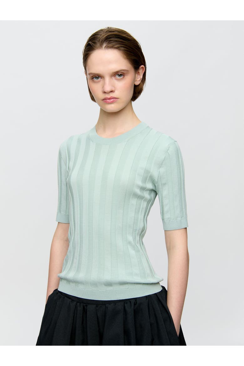 Deeda Crewneck sweater Pale Grey, Alternate, color, Pale Turquoise