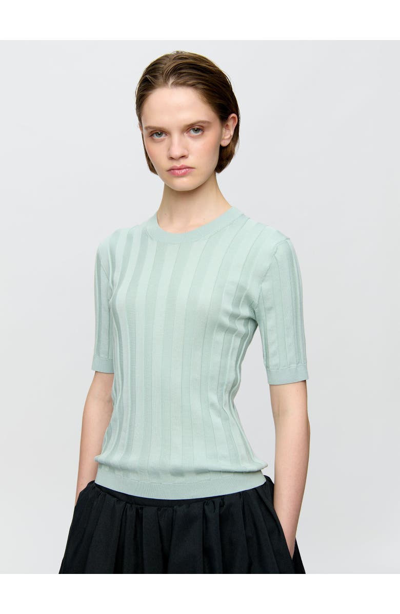 Callas Milano Deeda Crewneck sweater Pale Grey, Alternate, color, Pale Turquoise