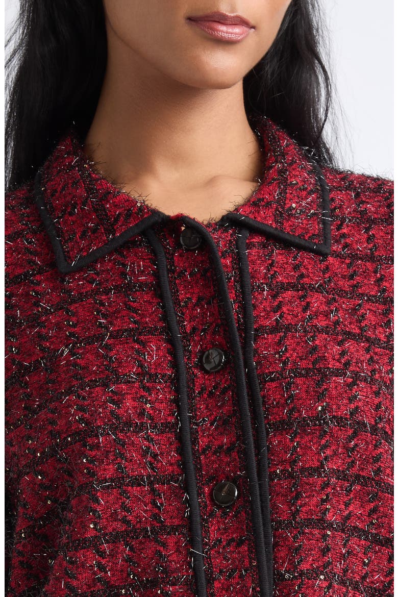 Blanche Knit Cotton Jacket, Alternate, color, CARDINAL RED MULTI