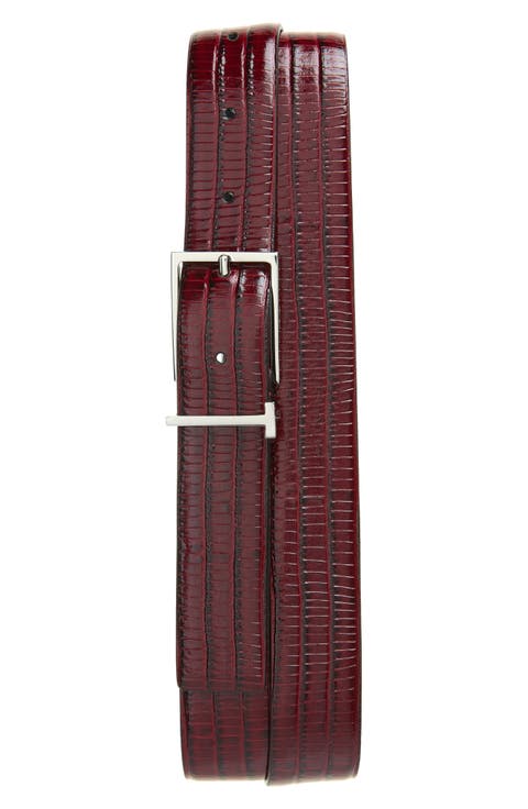 Tejus Embossed Leather Belt