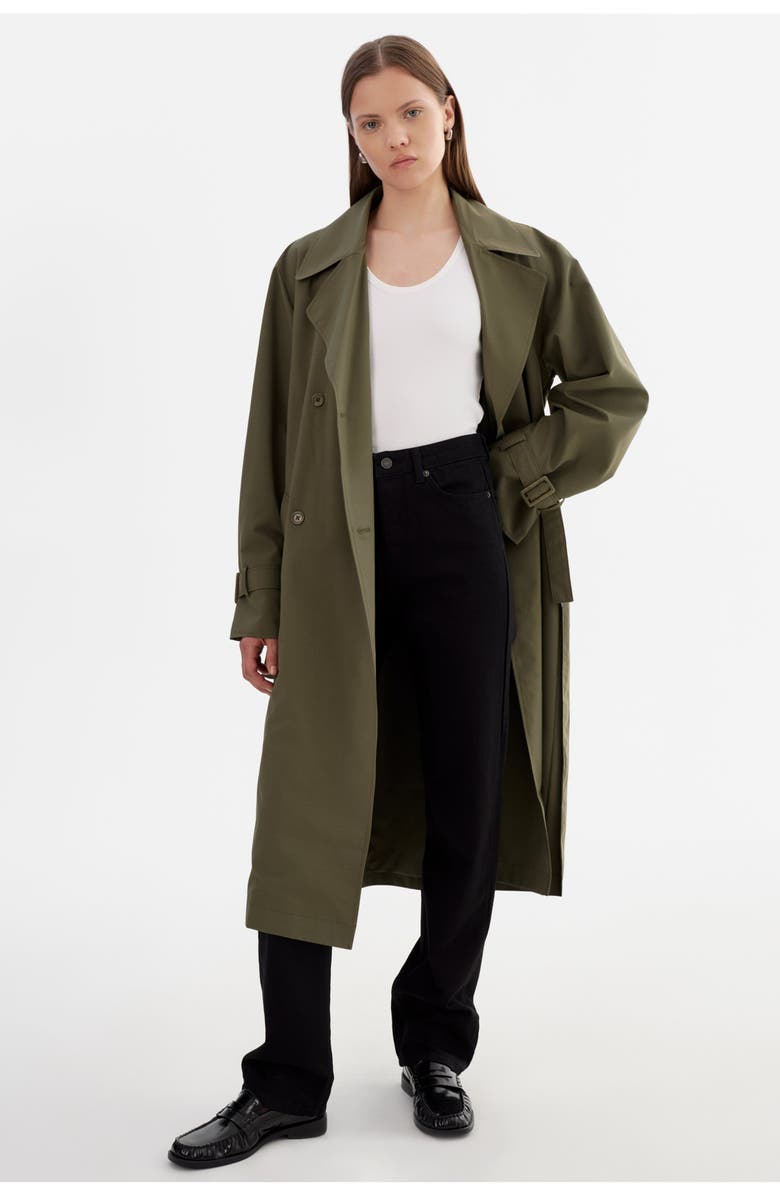 LAMARQUE Colette | Oversized Trench Coat, Alternate, color, Dark Olive
