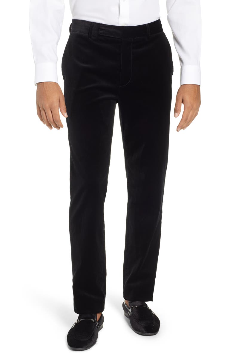 FRAME Slim Fit Stretch Velvet Trousers, Main, color,
