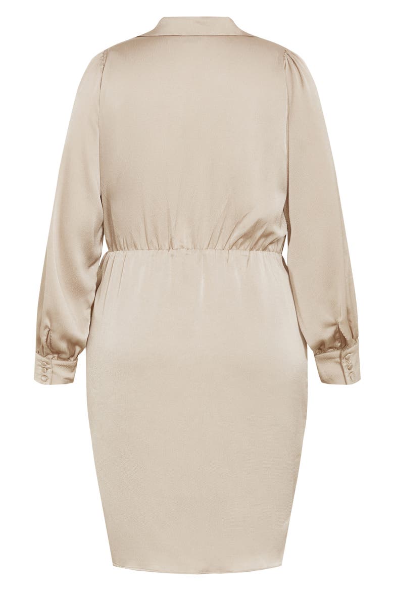 Marlowe Faux Wrap Dress, Alternate, color, TAUPE