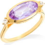 YS GEMS Amethyst Oval Ring