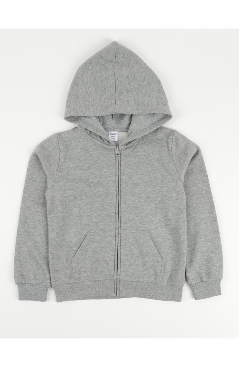 Leveret Kids Zip-Up Sweatshirt Hoodie, Cotton Blend, Solid Colors, Main, color, 