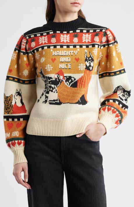 FARM Rio Naughty & Nice Fair Isle Sweater