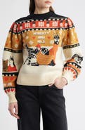 FARM Rio Naughty & Nice Fair Isle Sweater