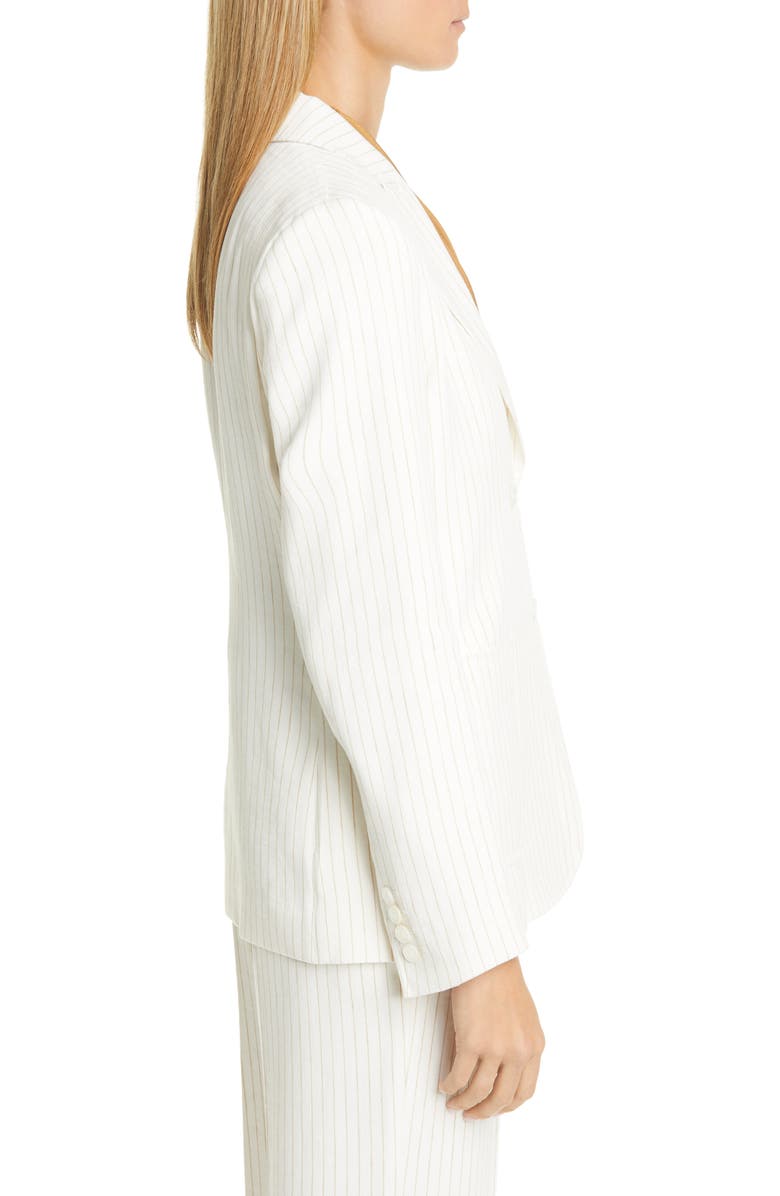 Max Mara Timor Stripe Linen & Silk Jacket, Alternate, color,