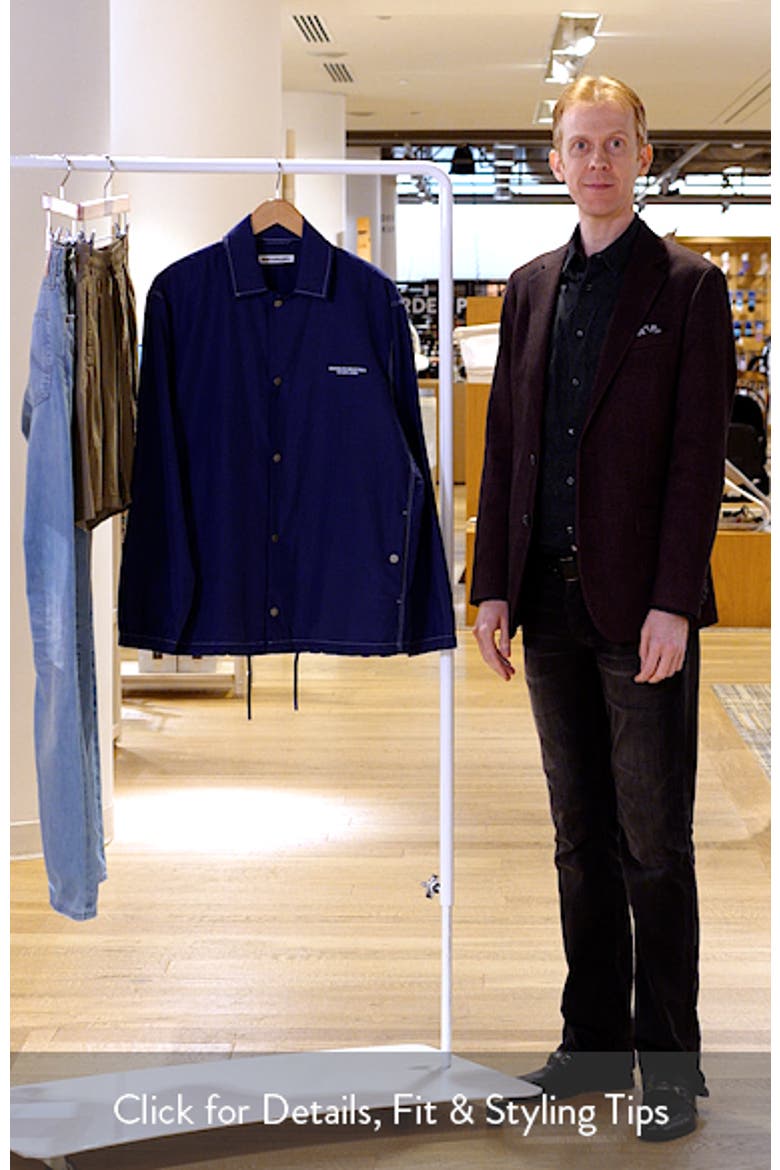 Loose Fit Cotton & Nylon Snap-Up Jacket video