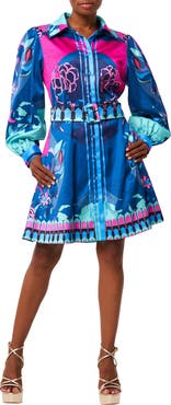 CIEBON Billy Floral Print Long Sleeve Dress