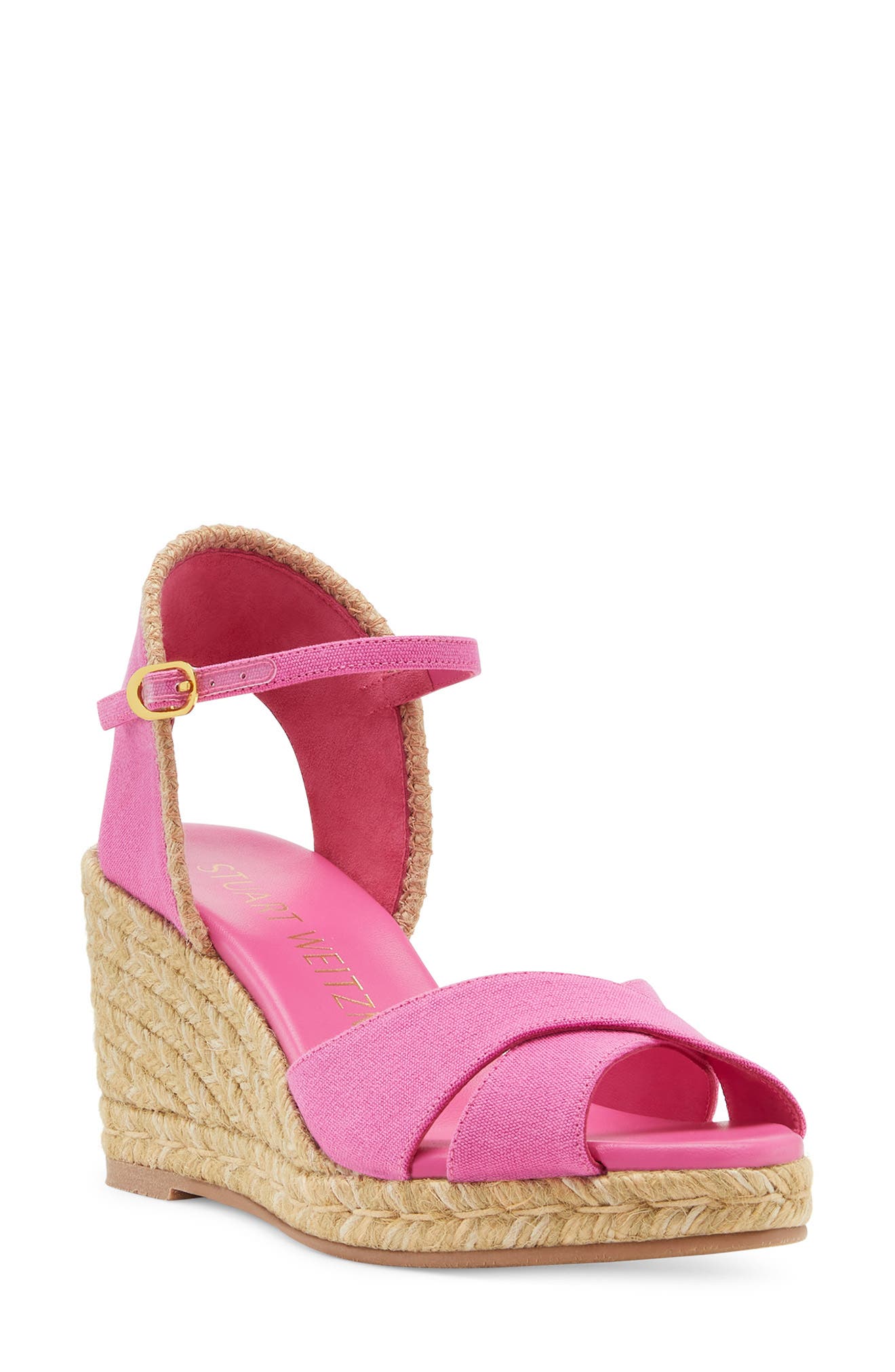 Mirela II Espadrille Wedge Sandal, Main, color, FUCHSIA/ NATURAL