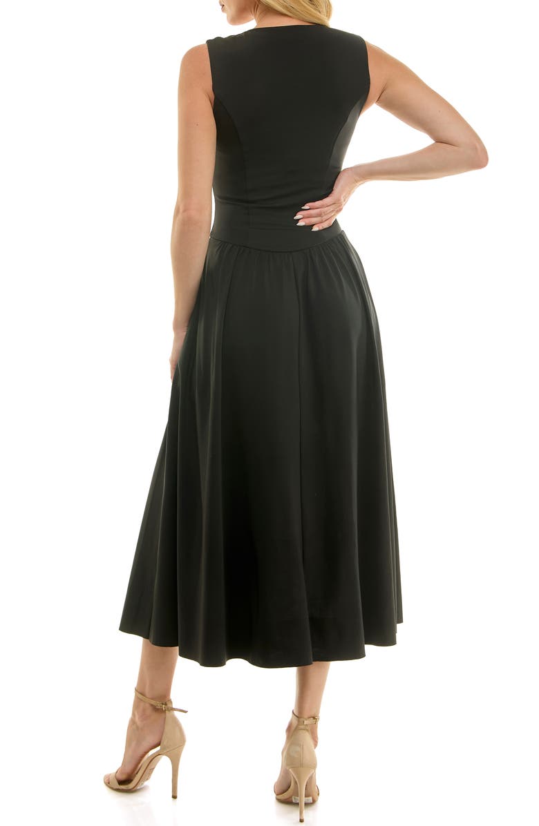 Socialite Square Neck Stretch Corset Dress, Alternate, color, Black