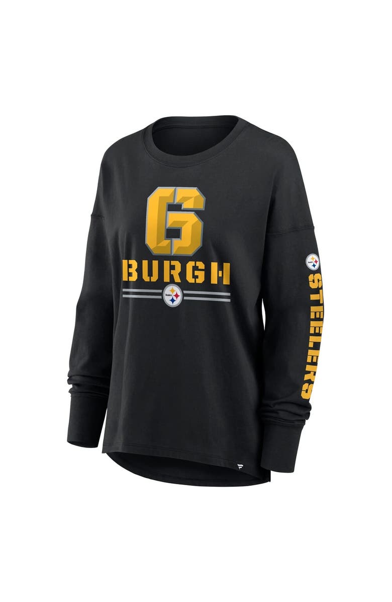 FANATICS Women's Fanatics Black Pittsburgh Steelers Hometown Legacy Long Sleeve T-Shirt, Alternate, color, Black